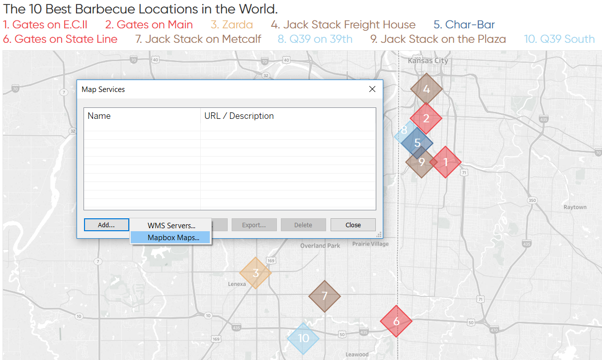 Adding Mapbox Maps to a Tableau Map